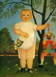 Bambino con un marionette