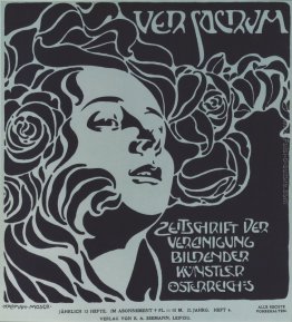 Testa della ragazza. Progetto di copertina Ver Sacrum, 204, 1899