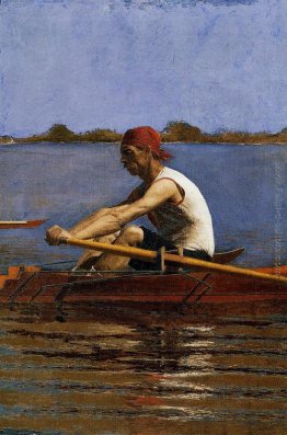 John Biglin in un singolo Scull