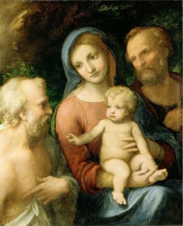 La Sacra Famiglia con San Girolamo