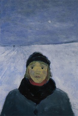 Jeune fille, l'hiver