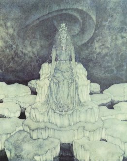 La regina della neve sul Trono di Ghiaccio