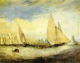 East Cowes Castle, sede del J.Nash, Esq. la Regata battendo al v