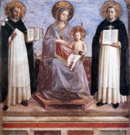 Madonna col Bambino e Santi. Domenico e Tommaso d'Aquino