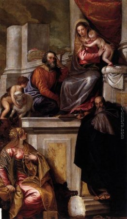 Sacra Famiglia con i Santi Antonio Abate, Caterina e il Bambino