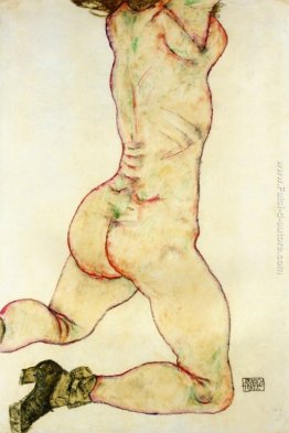 Inginocchiarsi Nudo Femminile, vista posteriore