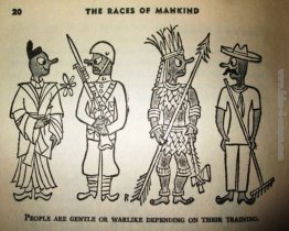 Illustrazione per "The Races of Mankind" di Ruth Benedict e Gene