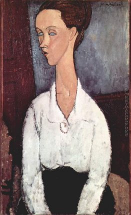 Ritratto di Lunia Czechowska in camicia bianca