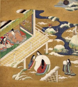 Illustrazione del Genji Monogatari (Asagao, The Blue Bell)