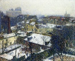 I Tetti di Parigi sotto la neve, la vista dalla studio dell'arti