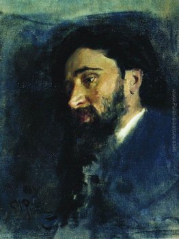 Ritratto dello scrittore Vsevolod Mikhailovich Garshin. Studio.