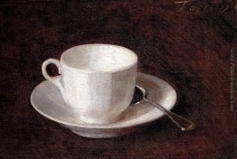 Bianco tazza e piattino