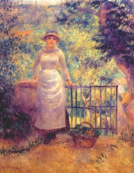 Aline al cancello (ragazza nel giardino)