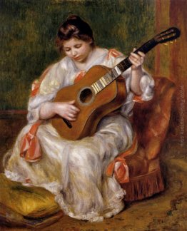 Donna che gioca la chitarra