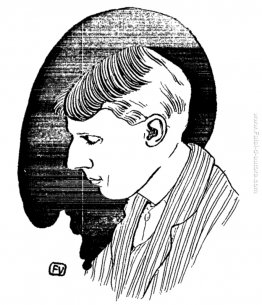 Ritratto di scrittore inglese e illustratore Aubrey Beardsley