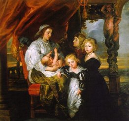 Deborah Kip, moglie di Sir Balthasar Gerbier, ei suoi bambini