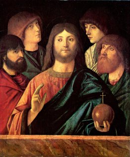 Salvatore benedice i quattro apostoli
