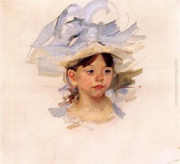 Schizzo di Ellen mio Cassatt in un Big Blue Hat