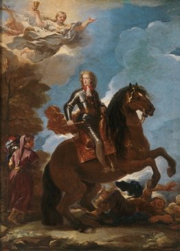 Carlo II, re di Spagna, a cavallo