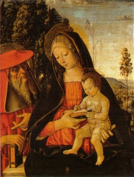 Madonna col Bambino di scrittura e San Girolamo