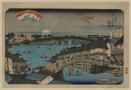 Bagliore di sera a Ryogoku Ponte