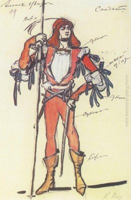 Soldier.Costume disegno per Gartman`s balletto