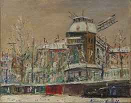 Moulin de la Galette sotto la neve