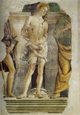 San Sebastiano e pezzi di figura di San Rocco e San Pietro