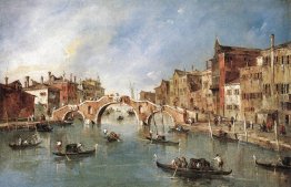 Il Tre ponte ad arco a Cannaregio