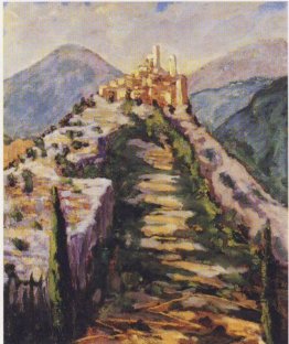 Veduta del villaggio fortificato di Eze