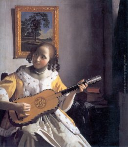 Donna di Youg suonare una chitarra