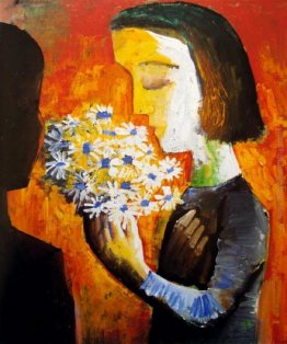 Ragazza e fiori