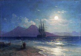 Vista sul mare di notte