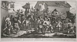 Hudibras incontra il Skimmington, da 'Hudibras', da Samuel Butle