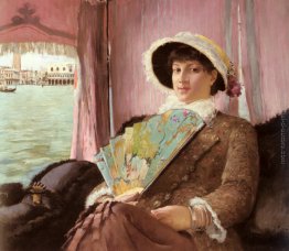 Ragazza in una gondola