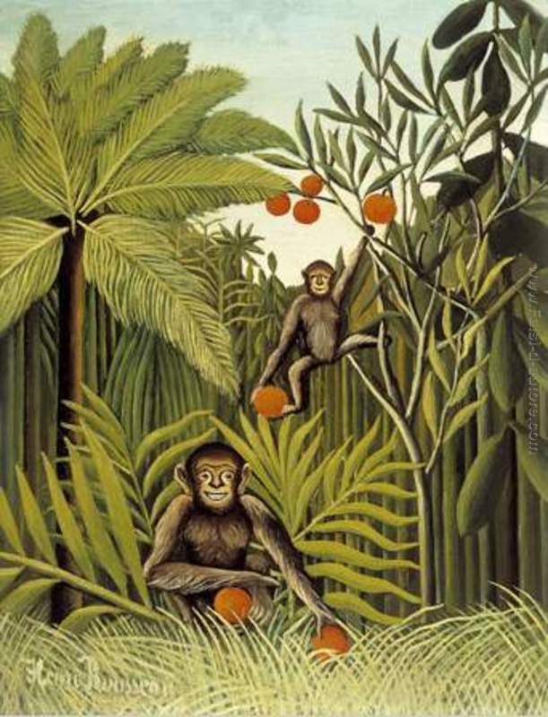 Le Scimmie nella giungla di Henri Rousseau in vendita