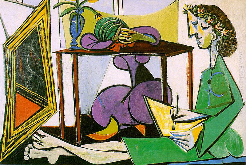 Picasso - Quadri Olio su Tela Dipinti a Mano - Cubismo