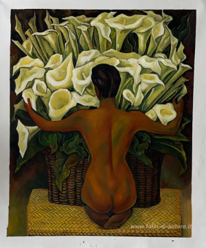 Nudo con Calla Lilies